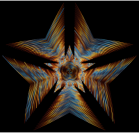 Prismatic Star Line Art