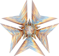 Prismatic Star Line Art No Background