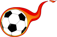 Flaming soccer ball