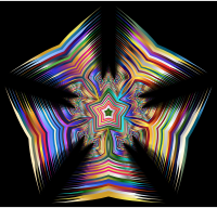 Prismatic Star Line Art 3