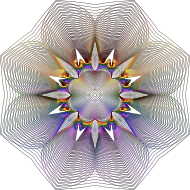 Prismatic Floral Line Art No Background
