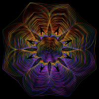 Prismatic Floral Line Art 2
