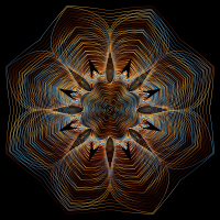 Prismatic Floral Line Art 3