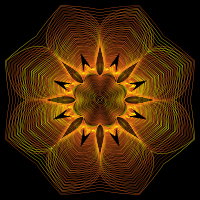 Prismatic Floral Line Art 10