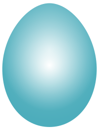 Blue Green Easter Egg