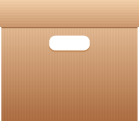 Flat cardboard box