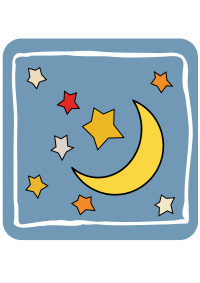 Icon Moon and stars