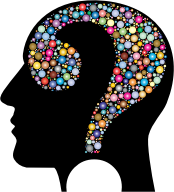 Colorful Question Head Circles 3