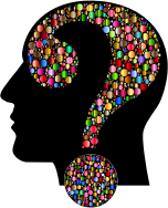 Colorful Question Head Circles 8
