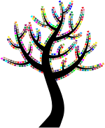Colorful Valentine Hearts Tree 2