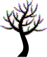 Colorful Valentine Hearts Tree 8