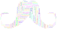 Mustache Word Cloud 2 No Background