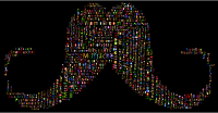 Mustache Word Cloud 2 Variation 4