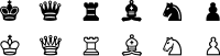Chess symbols set 