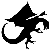 Yellow Dragon Silhouette