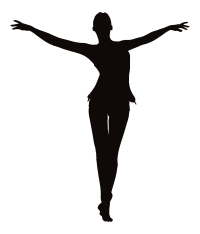 Woman With Outstretched Arms Silhouette
