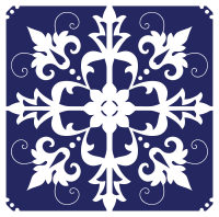 Decorative Ornamental Floral Tile