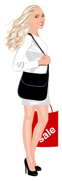 Realistic Shopping Woman