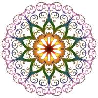 Prismatic Flourish Snowflake No Background