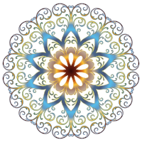 Prismatic Flourish Snowflake 2 No Background