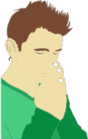 Praying Man Portrait