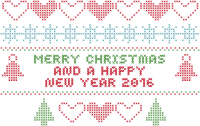 Merry Christmas Crochet Typography