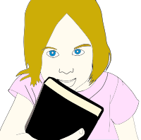 Girl With Book Portrait
