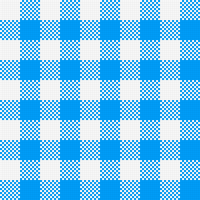 Checker Plaid Cloth Blue White