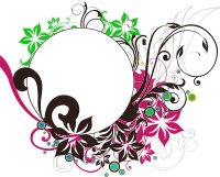 Floral Flourish Round Frame