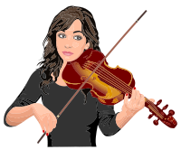 Female Violinist Portrait