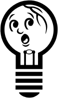 Anthropomorphic Light Bulb Silhouette