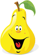 Anthropomorphic Happy Pear