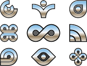 Abstract Chrome Icons