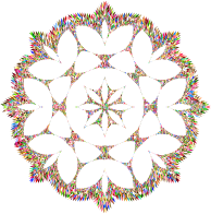 Jagged Chromatic Snowflake No Background