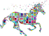 Chromatic Checkered Crystalline Magical Unicorn