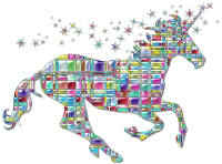 Chromatic Checkered Crystalline Magical Unicorn Enhanced