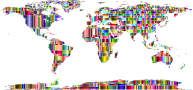 Checkered Chromatic World Map