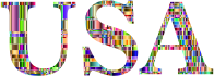 Checkered Chromatic USA Typography