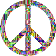 Checkered Chromatic Peace Sign