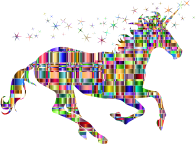 Checkered Chromatic Magical Unicorn