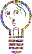 Checkered Chromatic Anthropomorphic Light Bulb