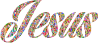 Luminous Chromatic Jesus Typography