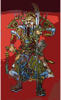 Chinese buddhist warrior