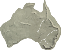 Australia relief map