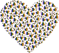 Chaotic Colorful Heart Fractal 10 No Background