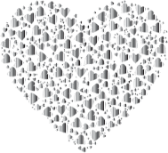 Chaotic Colorful Heart Fractal 13 No Background