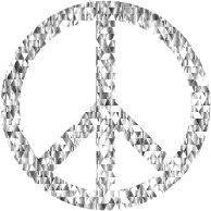 Diamond Gemstone Peace Sign