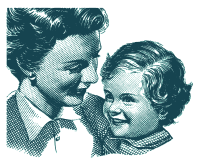 Vintage Mother daughter