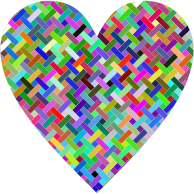 Colorful Heart Lattice Weave