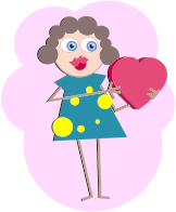 Cartoon Woman In Love